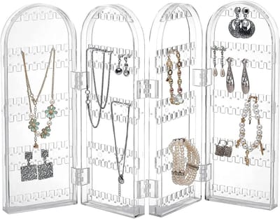 Transparante Sieraden Display Stand voor Kettingen, Armbanden en Oorbellen - Organisator en Opbergrek van Acryl, Ideaal voor Sieradenopslag en Presentatie