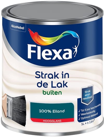 Flexa - Strak In De Lak Buitenlak Hoogglans - 100% Eiland - Mengverf - 1 L