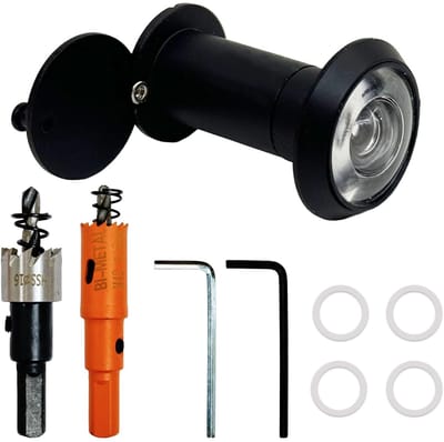 Dailygoods- Deurspion 200° groothoeklens - Deurspion met opnamefunctie - Deurspion digitaal - Deurspion draadloos - Deur scharnieren - Zinklegering, voor deuren 35-60 mm - Deurscharnier