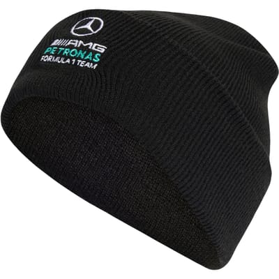 Adidas mercedes Winter mutzen Unisex - Zwart - Maat M/L - Poly (Polyester)