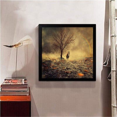 Diamantborduurwerk Wild Grondpaard Diamant Kruissteek Ronde Diamant Mozaïek Diamantschildering 30x30CM black