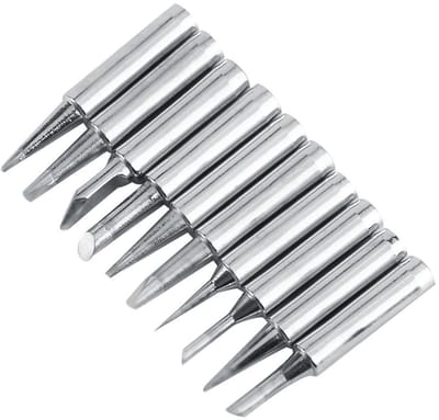 Allecto - Soldering Tips - Koper - Snelle verwarming - Nickel-ijzer coating - 10 stuks - Geschikt voor soldeerstation - Diverse vormen
