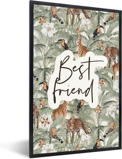 Fotolijst incl. Poster - Vriendschap - Best friends - Quotes - Best friend - Spreuken - 40x60 cm - Posterlijst