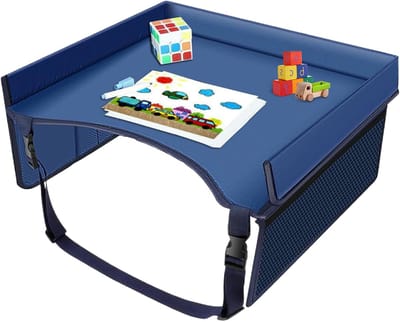 Reistafel Voor Kinderen - Inklapbare Schoottafel Voor Auto En Vliegtuig Met Verstelbaar Riemsysteem
