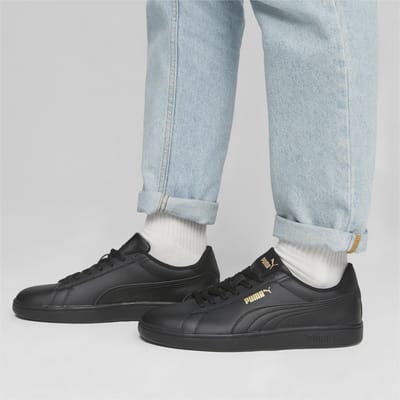 PUMA Puma Smash 3.0 L Unisex Sneakers - PUMA Black-PUMA Gold-PUMA Black