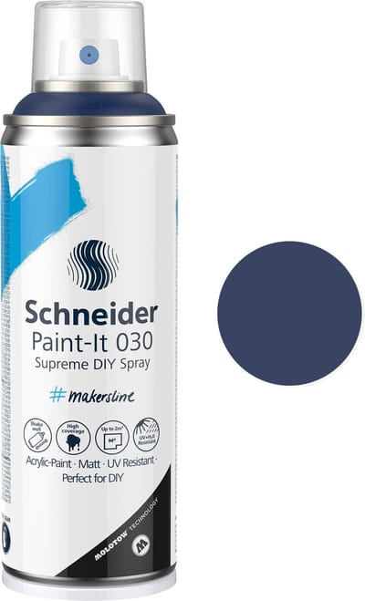 Schneider spuitbus verf - Paint-It 030 - DIY spuitverf - acrylverf - 200ml - nacht blauw - S-ML03050020