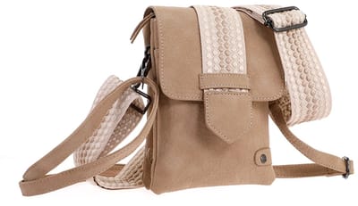 Taupe crossbody en telefoontasje Nancy / Metz- Festival tasje- Dames tas- Schoudertasje- Moederdag