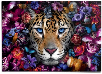 XXL Poster Power Cat - 100 x 140 - Papier - REINDERS