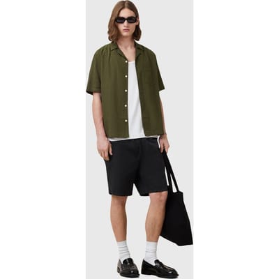 AllSaints Kylo Ss Shirt Black Taglia: L | Camicie Casual Outlet | Uomo | Nero