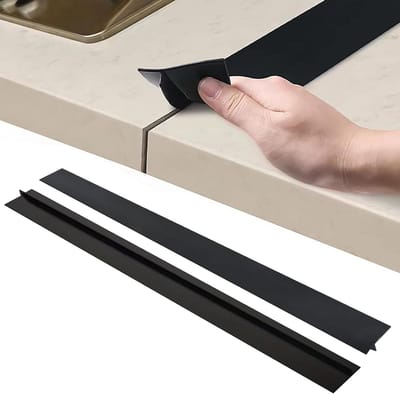 Werkblad Voegstrips - Keukenplaat Gatenvuller - Keuken Onderhoud - Op Maat Te Snijden - 63 cm - Zwart