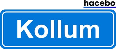 Hacebo - Plaatsnaam Sticker - 29x10 CM - Kollum sticker - Verkeersborden sticker - grappige cadeaus - Kollum