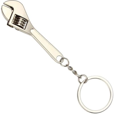 Mini sleutel sleutelhanger draagbare auto metalen verstelbare universele sleutel voor fiets motorfiets auto reparatie gereedschap mannen speciaal cadeau white