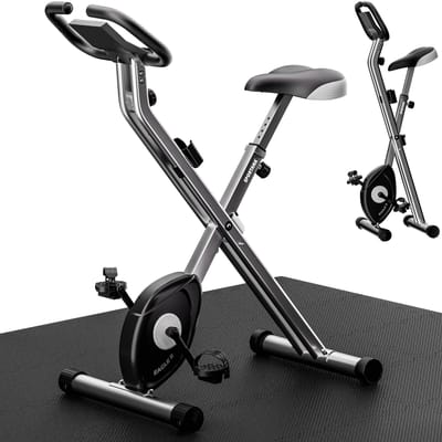 Sportana Hometrainer - Fitness - Fietstrainer - Inklapbaar - Zilver