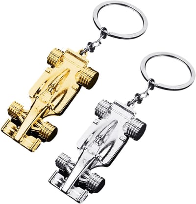 Stunq® Duurzame Metalen Autosport Sleutelhangers - Set van Twee Voor Sleutel en Accessoires