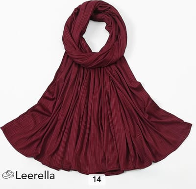 Leerella Oogverblindende Dames Sjaals – Hijab Bordeauxrood CLR14- Monochrome Strepen in Nieuwe Mode 170x70cm: Een Perfect Moederdag, Verjaardag of Valentijnsdag Cadeau - Beschikbaar in 15 Prachtige Kleuren!