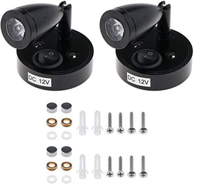 Verstelbare 12V 3W LED Interieur Spot Leeslamp met Warm Licht voor Camper, Caravan en Boot