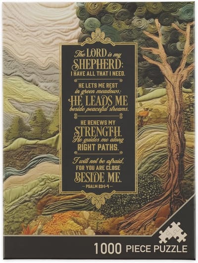Puzzel 1000 Stukjes - The Lord Is My Shepherd (Psalm 23) - Geloof & Inspiratie