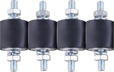 4x Rubber Stootbuffers M8 - Antivibratie Voeten voor Warmtepomp & Airco (Schokdemping)