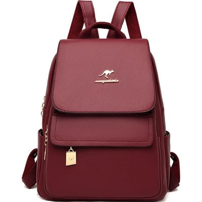 Nouveau Sac à Dos pour Femmes Cuir Souple Nouveau Sac à Dos Tendance Sac de Voyage Mère d'Âge Moyen Cuir Souple Grande Capacité brown