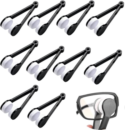 Dailygoods- Brillenreiniger Draagbaar - Brillenpoetsapparaat - Microvezel - Sleutelring - Krasbestendig - Hoogwaardig ABS-kunststof - Lensreiniger