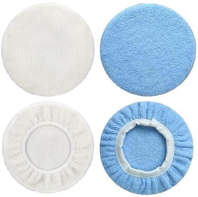 Dailygoods - Set van 4 Microvezel Polijstkappen voor Polijstmachines