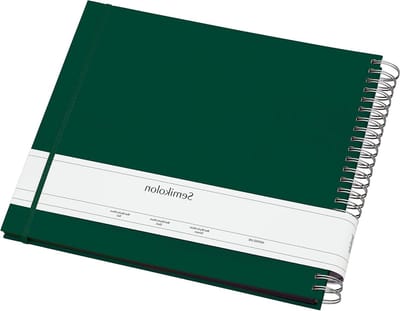 Spiraal Album Maxi - Fotoboek Linnen - Foto's Inplakken - Handgemaakt Linnen Kaft - 345x30 cm - Bosgroen
