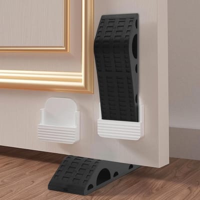 Set van 2 deurwiggen - antislip rubberen deurstoppers voor alle soorten deuren