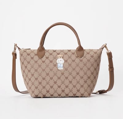 Top Handle Grab handbag - Handtas - Schoudertas - Beige monogram - Teddybeer - B-loved - Beren