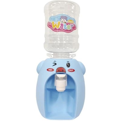 Mini Varken Water Dispenser Voor Kinderen Cadeau Leuke Water Sap Melk Drinkfontein Simulatie Cartoon Keuken Speelgoed blauw