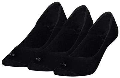 Calvin Klein - Footies Dames - Low Cut - 3 paar CK Sokken - Zwart - Maat 35/38