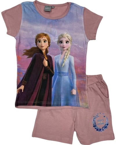 Disney Frozen - Shortama - Zalmroze - Maat 98 - Anna en Elsa - Kinderpyjama