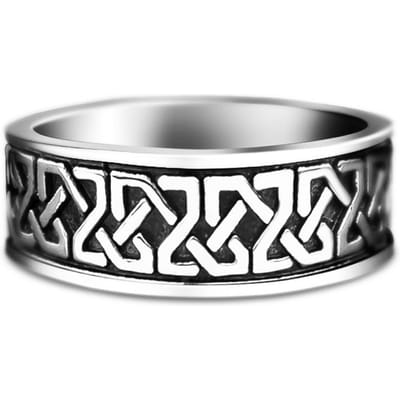 Huitan Viking Noordse Mythologie Giant Wolf Mannen Ring Verdediging Totem Wolf Mode Hip Hop Rock Unisex Vinger Ring Punk Gift 9 gray