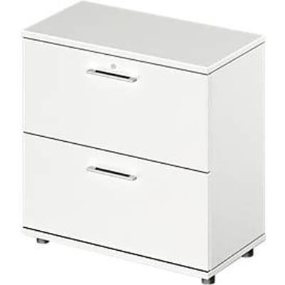 Schäfer Shop Genius Hangmappenkast TETRIS WOOD, 2 ordnerhoogten, B 800 x D 421 x H 800 mm, hoogte incl. glijders, wit