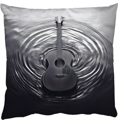 Sierkussens - Kussentjes Woonkamer - 50x50 cm - Gitaar - Hout - Water