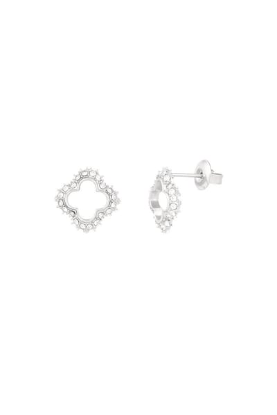 Lucky diamond oorbellen Zilver