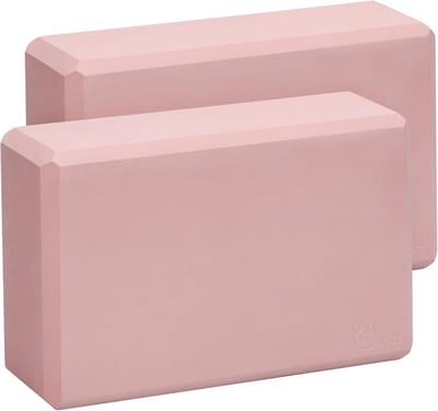 Yoga Blokken Set - Fitness Pilates Steunen - Houding Verbeteren - Antislip Oppervlak - 23x15x7.5 cm - Roze