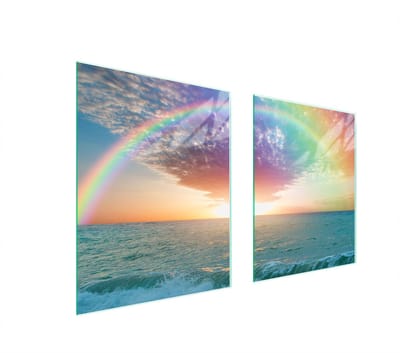 TMK ArtDeko - Beschermplaat Voor Fornuis - 85x52 cm - Hartglas - Multicolor