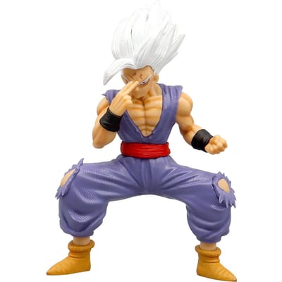 Figurine Anime Dragon Ball Beast Gohan 17cm Son Gohan Figurine d'Action en PVC Modèle Fait Main Jouets Décoration de Bureau pour Enfants Cadeau gray