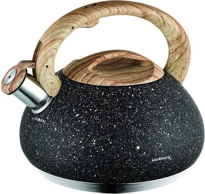 Klausberg 7279 - Fluitketel - zwart - marmer - 2.7 liter