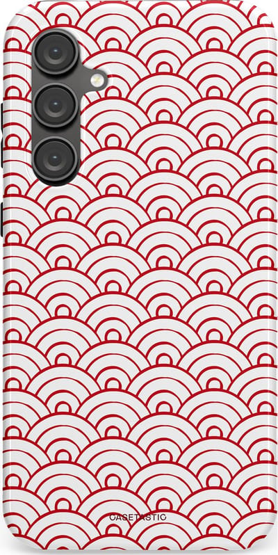 Casetastic Hoesje Geschikt voor Samsung S23 FE - Stijlvolle Beschermende Duo-layer Case - Golfjes