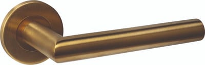 Intersteel Deurkruk Q 01 op rozet verdekt ø52x6mm PVD messing mat