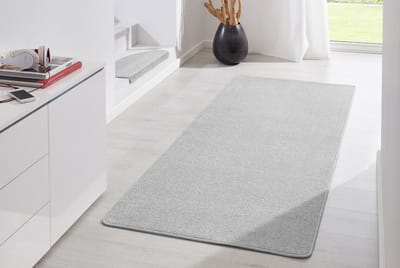 Loper Uni Laagpolig Effen Vloerkleed - Fancy - Grijs 80x150 cm