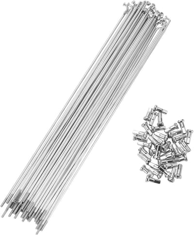 36x Fietsspaken 14G 230MM Carbon Staal Zilver - Voor Mountainbike en Wielreparatie