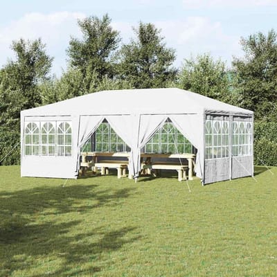 Partytent - Feesttent Tuin - Buitenfeest Georganiseerd - Waterdicht UV-bestendig - 600 x 400 cm - Wit