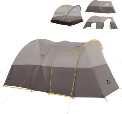 Naturehike KOTA 6 - 6 persoons tent - 75D 3000MM - Waterdicht - 4 seizoenen familietent - Kampeertent - Glamping tent - Hoge koepeltent - Outdoor