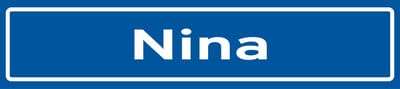 Fotofabriek Straatnaambord Nina | Straatnaambord met naam | Cadeau Nina