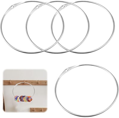 Grote metalen ring, sleutelring, goederenring, sleutelringen, sleutelhangers, diameter grote goederenringen met snelsluiting, metalen ring, 150 mm, voor het ophangen van sleutels