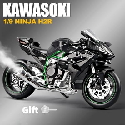 1:9 H2 H2R Legering Race Motorfiets Model Diecasts Metaal Baan Sport Motorfiets Model Geluid En Licht Met Spuit Kinder Speelgoed Cadeaus