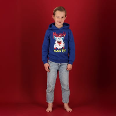 Morethansocks - Kerst trui - Kids - Hoodie - Blauw - Maat 92/98 - Kersttrui kinderen - kersttrui jongens - kersttrui meisjes - kerst trui kinderen