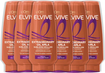L'Oréal Paris Elvive Extraordinary Oil Amla Conditioner - Voor droog, krullend haar - Met kostbare amla olie - 6x200ml